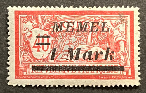 Timbres de voyage : timbres Allemagne Memel Scott #69 - 1922, 1m sur 40c comme neuf MOGH - Photo 1 sur 5