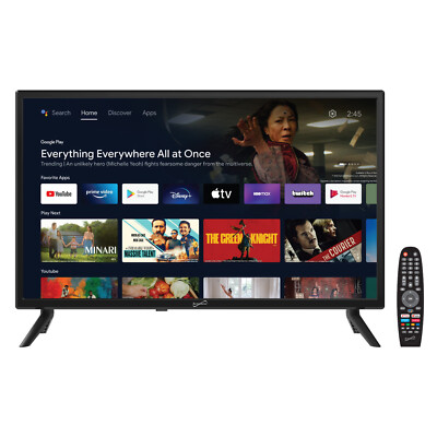 Supersonic 24  DLED Smart HDTV Google Assistant, HDMI USB, AC/DC SC-2450GTV NEW