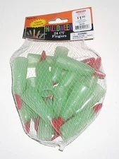 NEW Green Glow in the Dark Plastic Witch Fingers 24 Pack Halloween Decoration