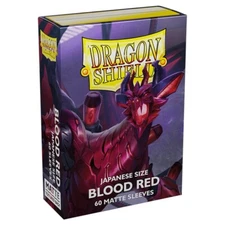 Dragon Shields Matte Blood Red Japanese/Small Standard Protector Card Sleeves