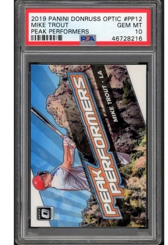 2019 Panini Donruss Optic #PP12 Mike Trout PEAK PERFORMERS - Angels PSA 10