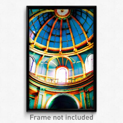 Pixel Art Poster - Captivating Dome (8 Bit Psychedelic Trippy Video Game Print)