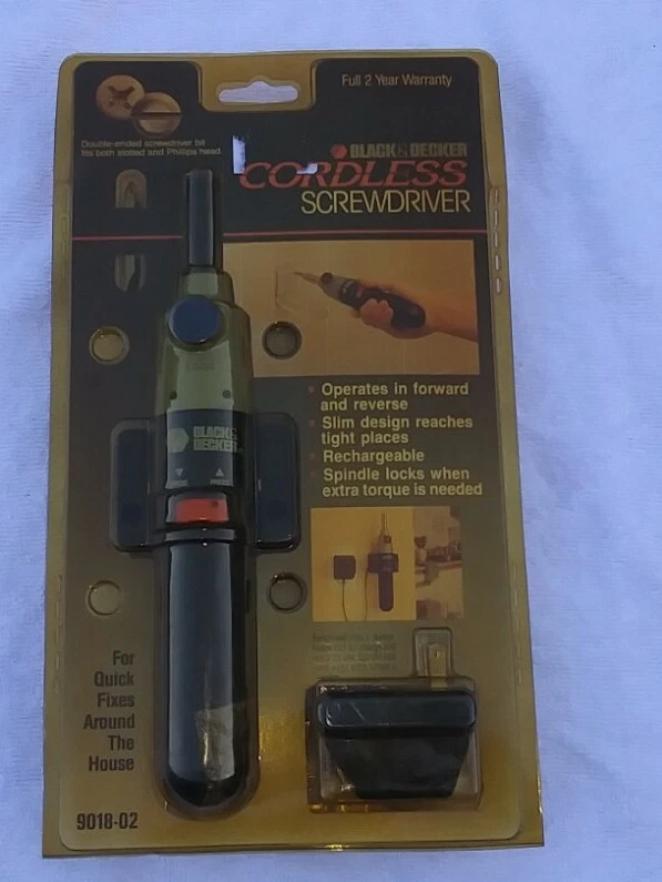New Old Stock Black Decker Cordless Screwdriver Model 9018 02 Very