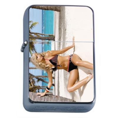 Manchester UK Pin Up Girls D9 Flip Top Oil Lighter Wind Resistant 