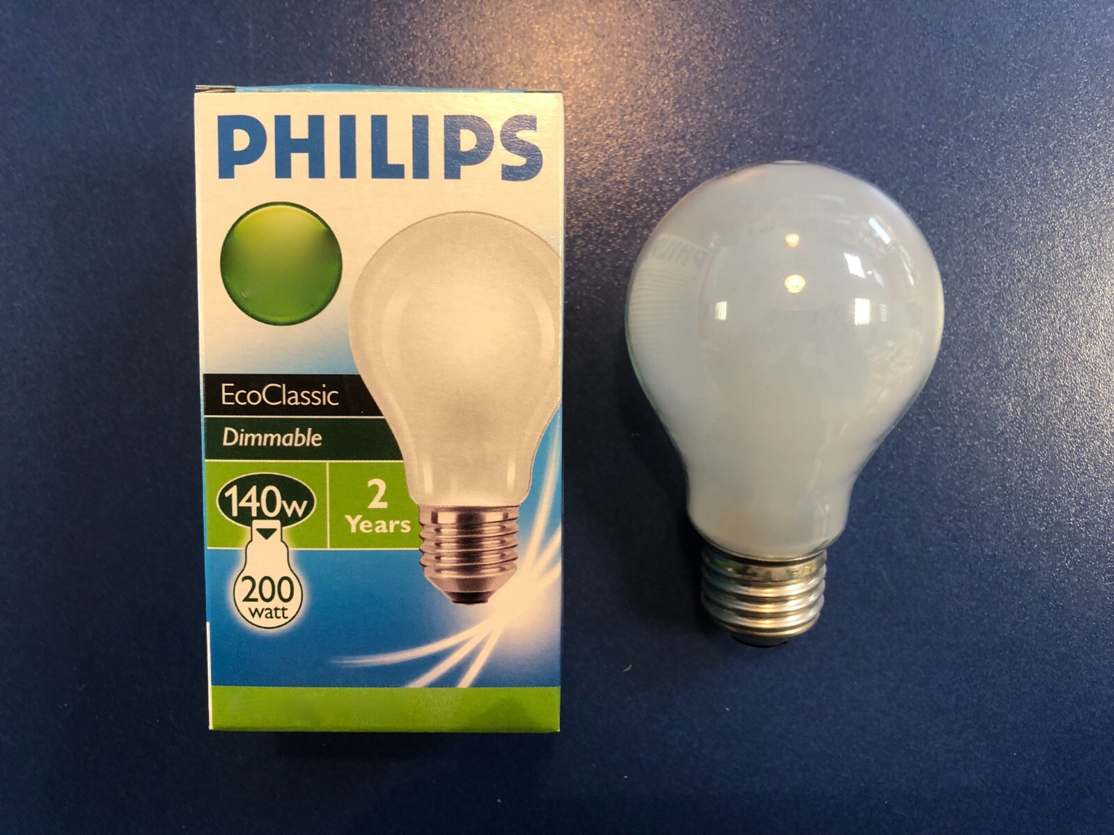 Philips Halogen Classic E27 230V 140W=190W 2800 Lumen 97x56mm Matt