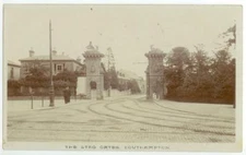 c1908 Southampton England The Stag Gates Real Photo