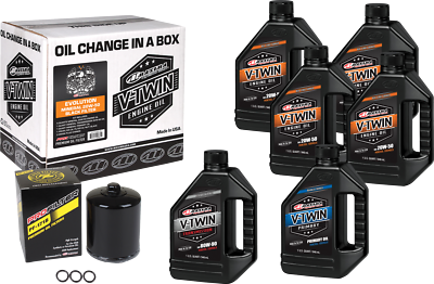 #ad #ad MAXIMA V Twin Oil Change Kit Mineral Evo Black Filter 90 069016PB $72.39
