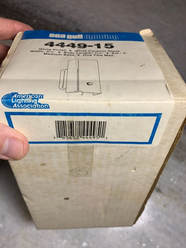 Vintage 1960s 60s 1970s 70s Wall Vanity Sconce White Finish White Curved Glass - Image 3 of 4