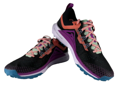 Nike Men\'s React Pegasus Trail 4 Black Magic Ember Vivid Purple Sneakers Size 10 Nike React Pegasus Trail 4 (Black/Vivid Purple/Enamel Green  main image 4