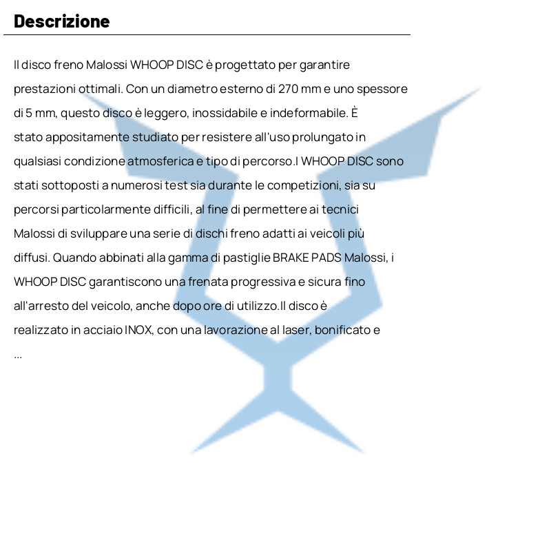 Malossi WHOOP D 270 brake disc for BMW C EVOLUTION LONG RANGE 2016-2019