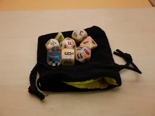 3.75x4 Velvet Dice Bag, Satin Lined - Gold - RPG Gaming Tabletop Roleplay Tokens