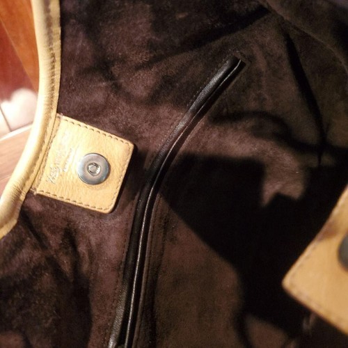 YVES SAINT LAURENT Rive Gauche ST. TROPEZ Wildleder Rüschen Tasche Sand Beige Gebraucht - Bild 8 von 13