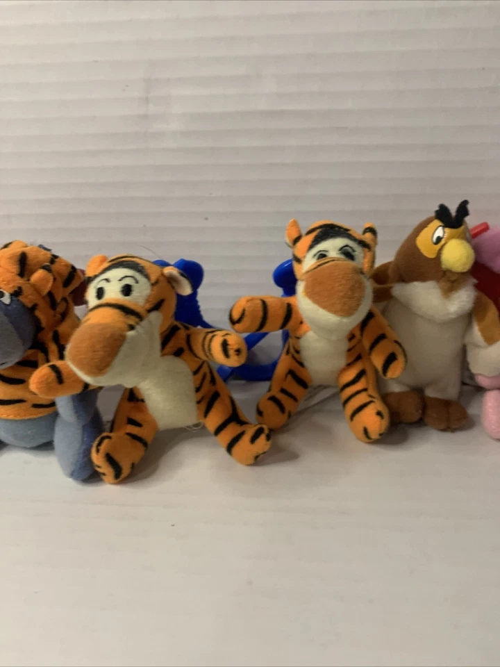 Tigger Movie SET OF 6 Plush BACKPACK CLIPS Pooh McDonalds Stuffed Clip On Toys - Image 4 of 4