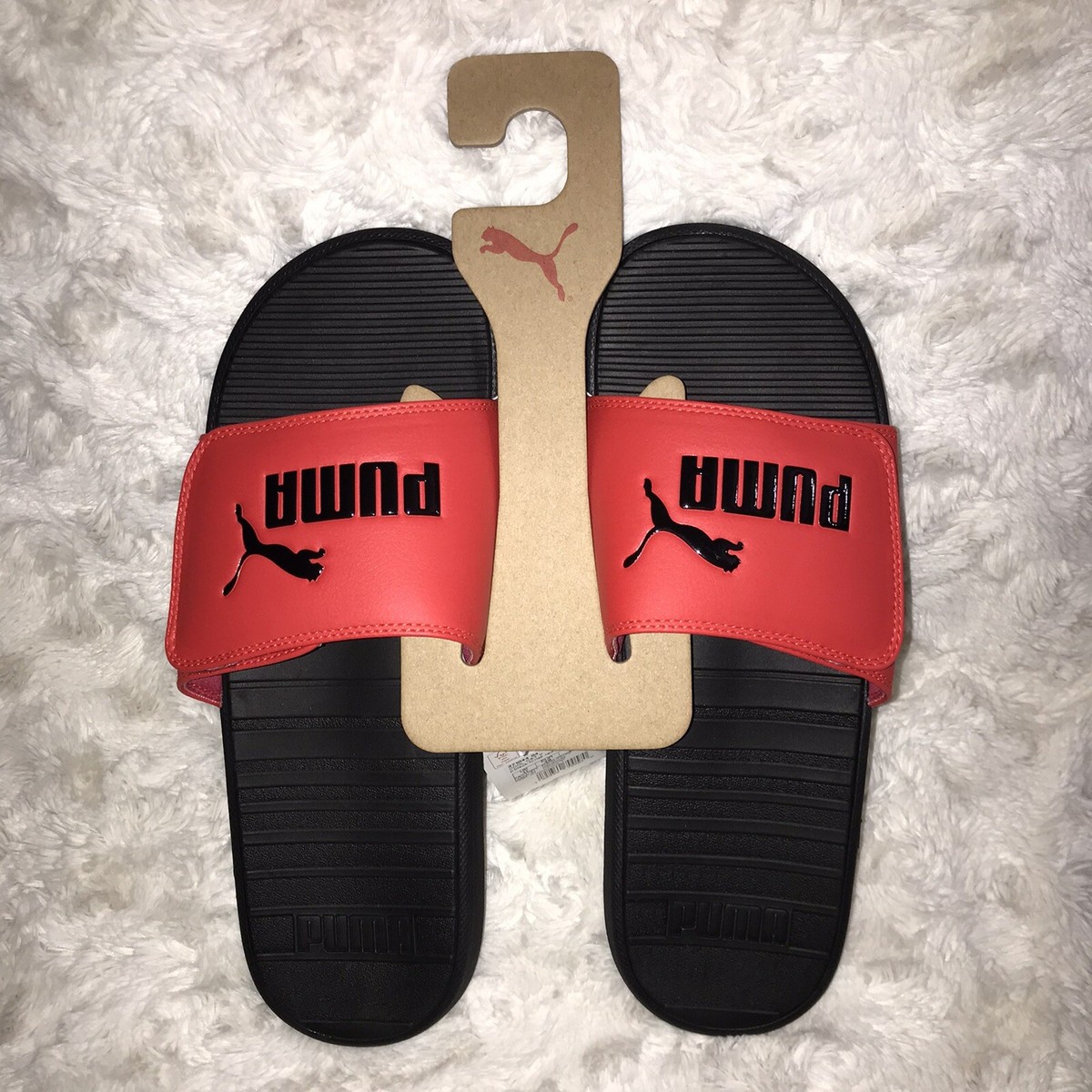 PUMA Men\'s Cool Cat V Unisex Slides. Puma Black-Hi.Risk Red-P Black.Size 10~11 PUMA Cool Cat BX Slide 38245902 - Shiekh main image 3