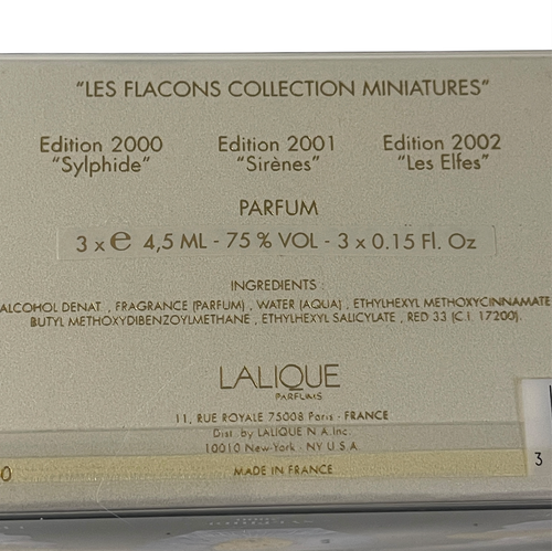 LALIQUE Les Falcons Sylphide Sirenes Les Elfes 2000 ~ 2002 Miniature Perfume Set - Picture 14 of 16