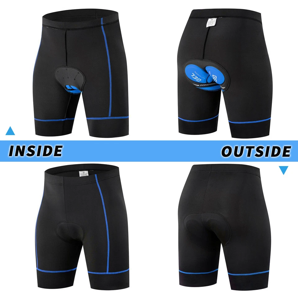 Pantalones Cortos de Ciclismo 3D Acolchado Todo el Día Hombres MTB Bicicleta Knicks Pantalones Cortos Medias S-3XL Foto 3 de 4