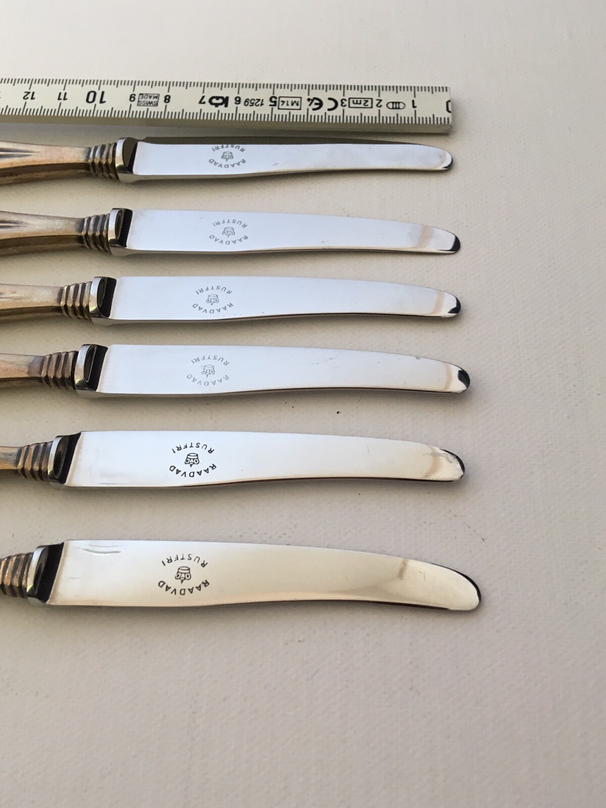 6 Vintage Danish RAADVAD Rustfri Knives Butter Knife/Fruit Knife