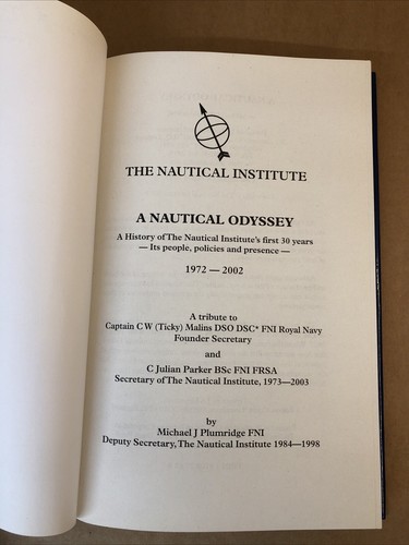 A Nautical Odyssey: A History of The Nautical Institute - M J Plumridge - SIGNED - Picture 5 of 6