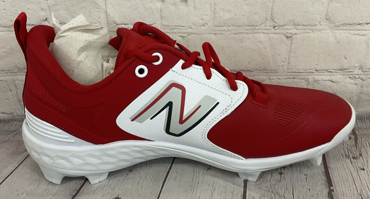 New Balance Fresh Foam PL3000R v6 Molded Baseball Cleats Red/White Sz 16 New Balance Fresh Foam X 3000 v6 Cardinal Metal Cleats main image 3
