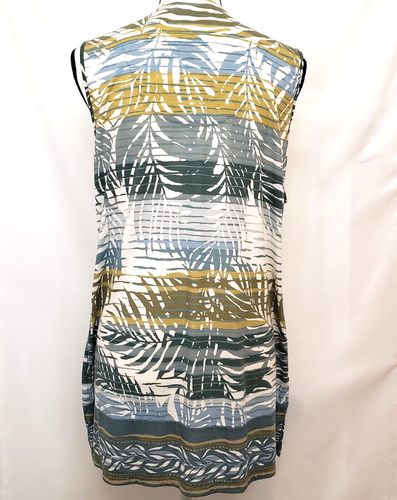 Camisa para mujer Liz Claiborne X túnica grande tejida cuello en V sin mangas hojas tropical - Imagen 4 de 10