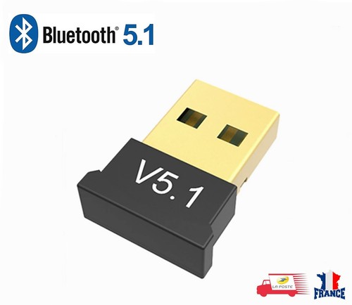 Clé USB Bluetooth 5.1 mini adaptateur Dongle V5.1 Sans Fil pour PC Windows - Photo 1 sur 10