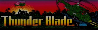 Thunder Blade Arcade Marquee 26'' x 8''
