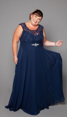 princess polly baby blue dress R&M Richards 5405W Plus Size Formal Long Dress