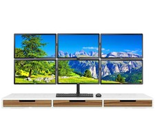 i7 6th Gen 6 Monitor Trading Desktop PC Setup - 32GB RAM 1TB SSD Win11 Pro GT710