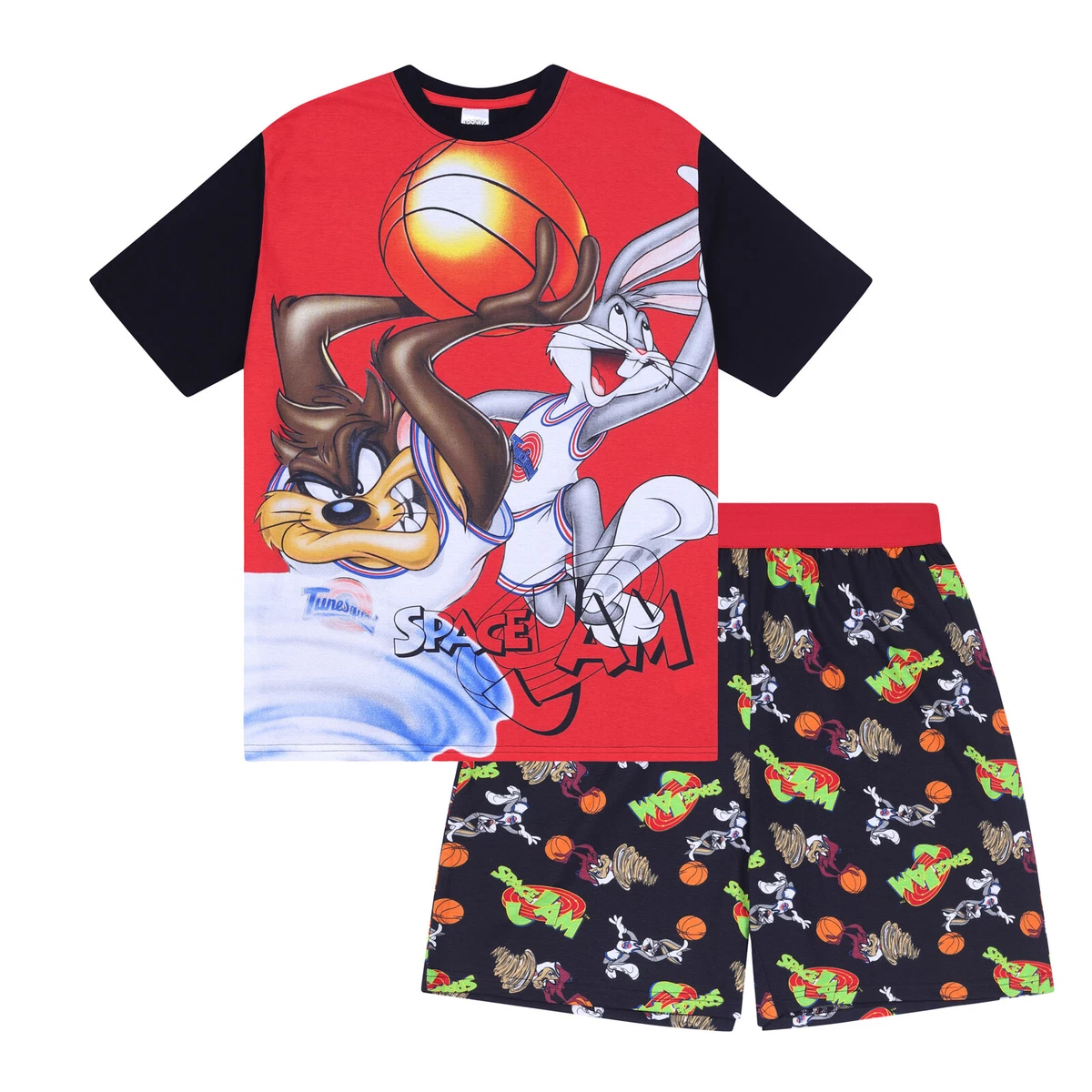 Looney Tunes Space Jam Taz Daffy Duck Elmer Fudd Official Mens