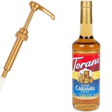 X5 Torani 1 Pump Included Caramel Classic Syrup for Coffee 25.4oz Cold/Hot