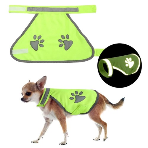 Fluorescent Pet Reflective Safety Vest Pet Jacket Coat At Night - Picture 9 of 12