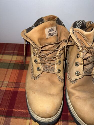 TIMBERLAND BOOTS Herren Gr. 11 M Leder Stiefel Klapp Logos bestickt - Bild 2 von 15