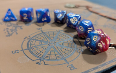  Crimson Valor  7 Dice Set Poly RPG DnD Dungeons Dragons AD&D Pathfinder d20