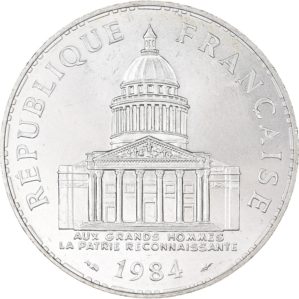 100 Francs 1984 Aux Grands Hommes La Patrie Reconnaissante 186553] Coin, France, Panthéon, 100 Francs, 1984, Paris, MS, Silver, KM |  eBay