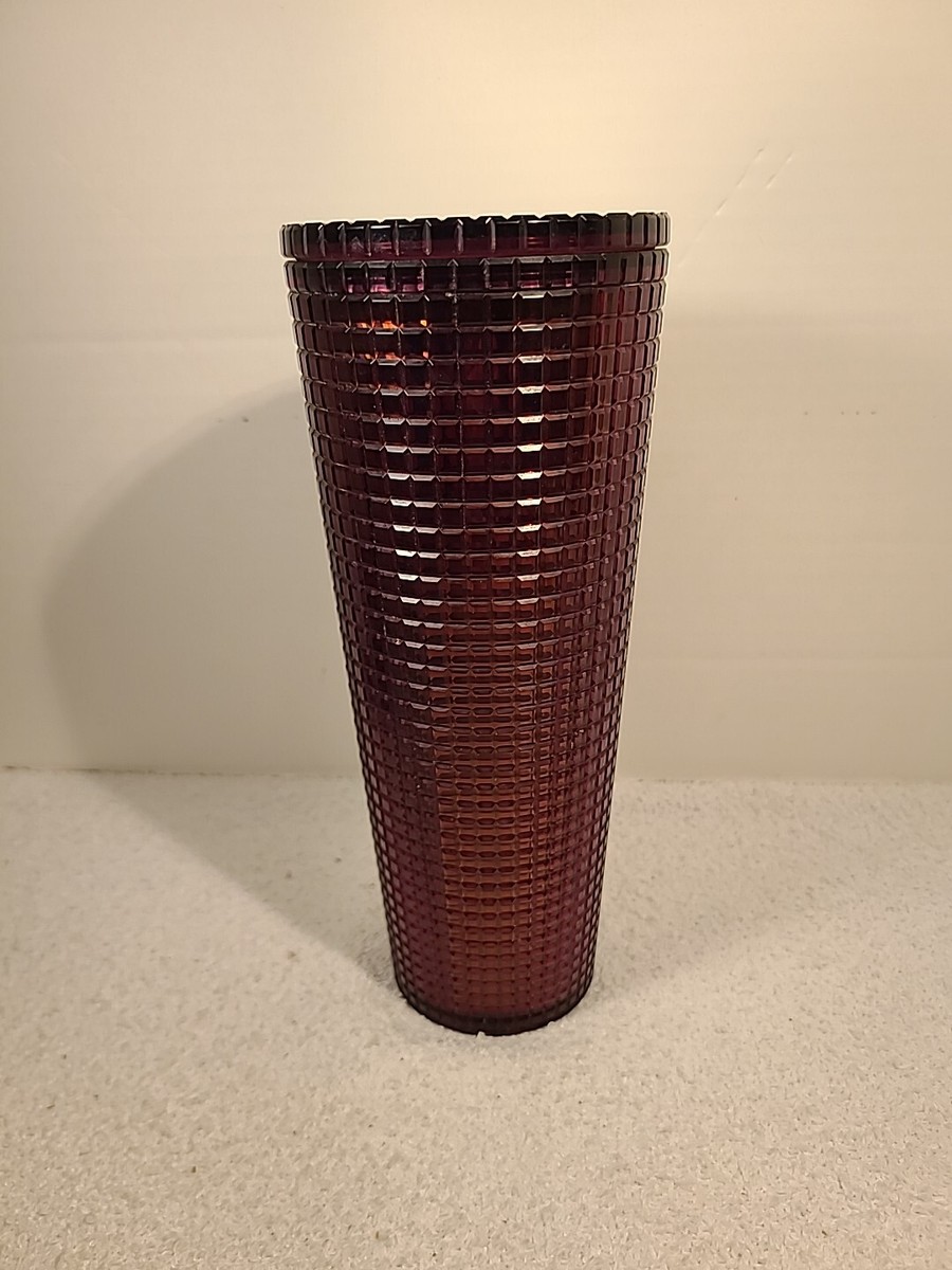 Starbucks 2020 Tumbler Burgundy Plum Grid Disco Christmas Holiday 24oz Cold  Cup | eBay