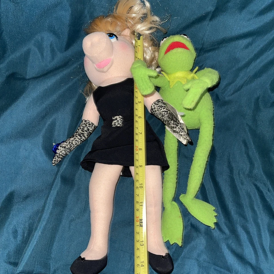 Juguete grande de peluche flexible Kermit the Frog 1 aplauso más Miss Piggy Foto 3 de 4