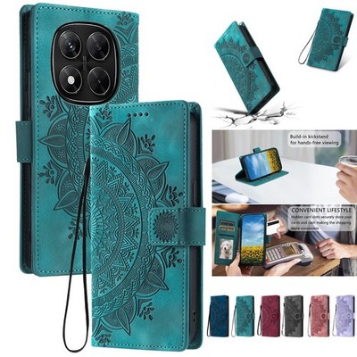 Flip Leather Totem Wallet Phone Case For Redmi A5 K80 14C 12 13 Note 13 14 Pro