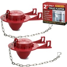 2 Pack 2-Inch Toilet Flapper Replacement Kit Fix Running Toilets Ghost Fl...