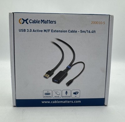 Cable Matters USB 3.0 Active M/F Extension Cable 16 Feet 200010-5