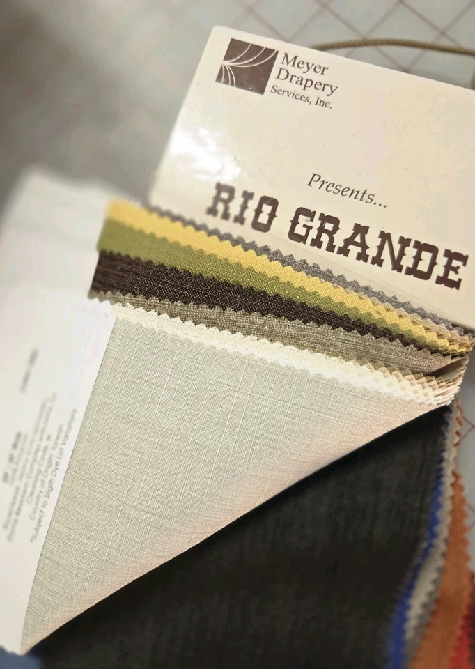 Meyer Riogrande Drapery Fabric Sample Book  Solids 4" X 11" - Image 3 of 4