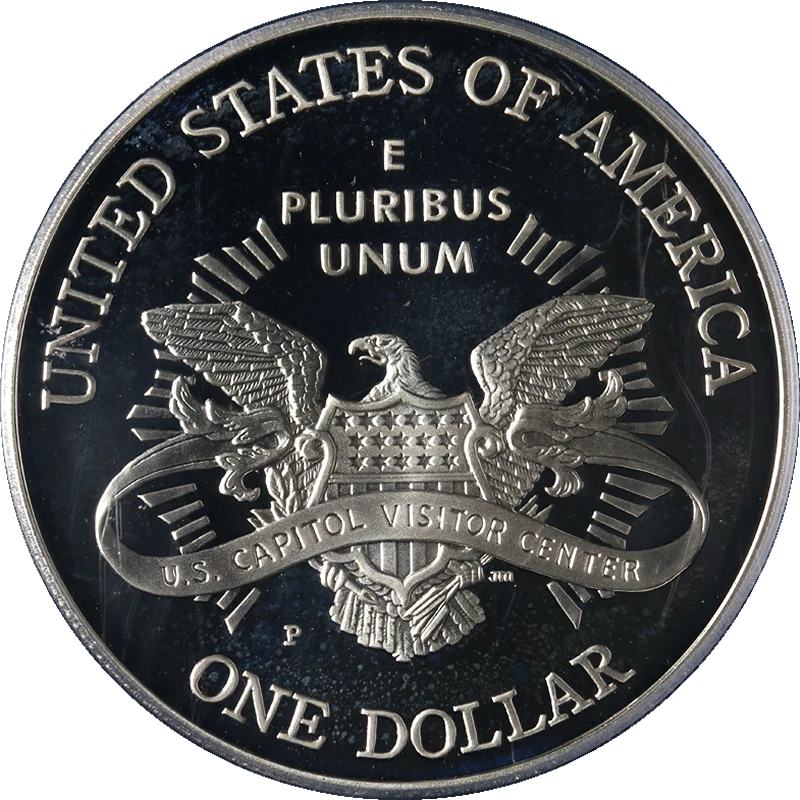 2001-P Capitol Visitor Commemorative Silver Dollar $1 PCGS PR68 DCAM - Blue Lbl - Image 2 of 4