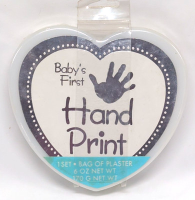 ''Baby's First Hand Print'' kit Plaster Mold Impression