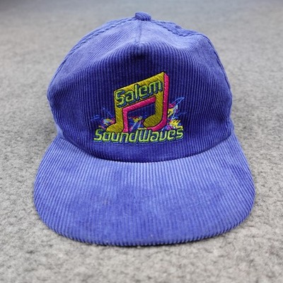 Vintage Salem SoundWaves Hat Cap Snap Back Corduroy Electronic Music Band Retro