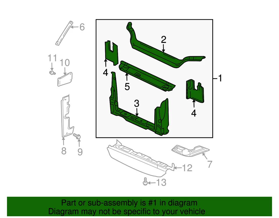 Suporte de radiador GM genuíno 10315084 QTD 1 - Imagem 2 de 2
