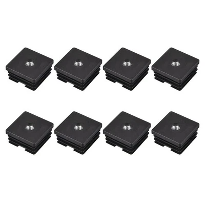 8Pcs Inserts pour Carré Tubes M8 pour 1.5"x1.5" OD Roulette Pieds - Photo 1/4