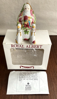 Royal Albert Santa & Sleigh Christmas Ornament Old Country Roses