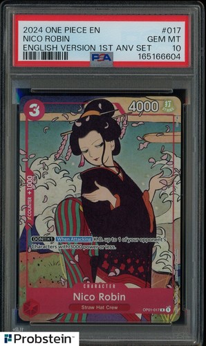 2024 One Piece English Version 1st Anniversary Set #017 Nico Robin PSA 10