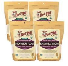 Bob's Red Mill Organic Buckwheat Flour, 22oz (Pack of 4) Vegan, Kosher
