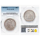 1876-CC 50C; PCGS XF-45; Seated Liberty Half Dollar, Carson City, Pretty Coin