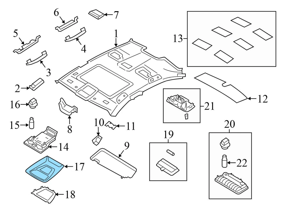 2011-2015 BMW ALPINA B7 - передняя карта / купол света вентиляционная отделка 9201453 - Изображение 3 из 4